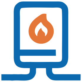 Gas shut-off support icon